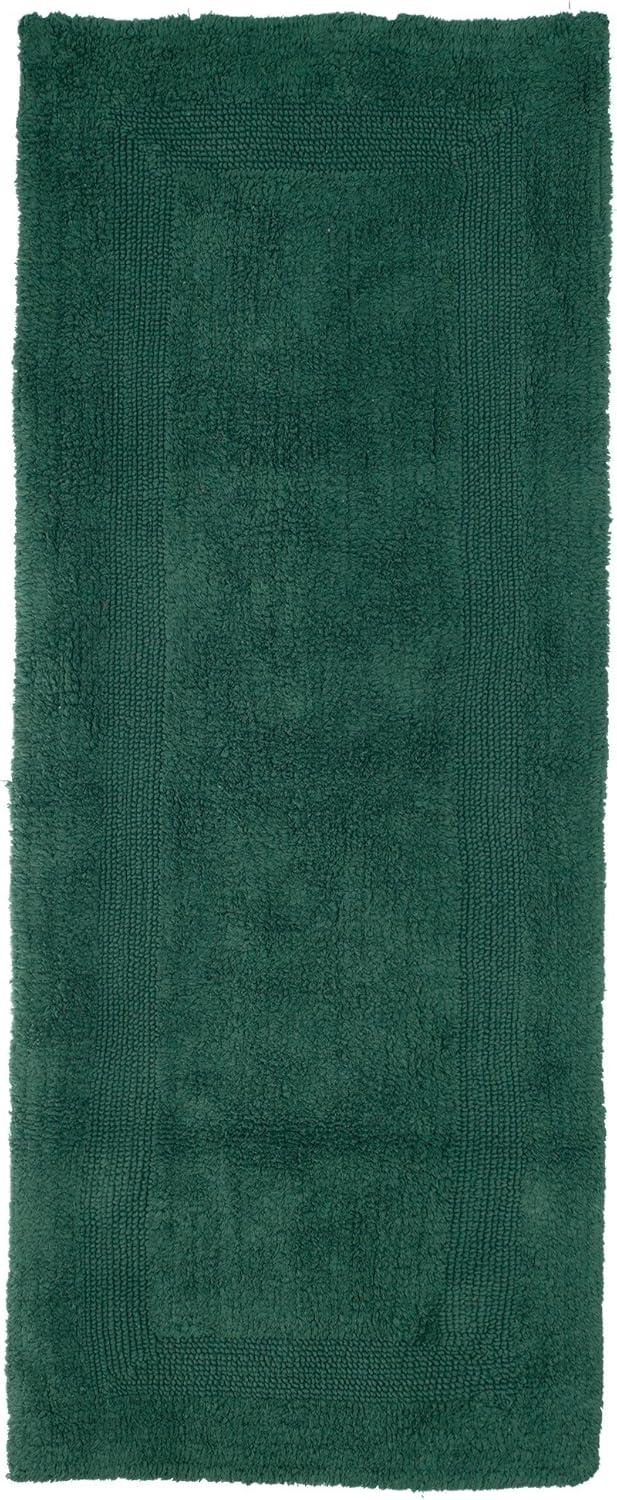 imageLavish Home Reversible Long Bath Mat 60x24Inch Plush Cotton Bathroom Runner Machine Washable Bath Mats for Bathroom Kitchen or Laundry Room BlueGreen