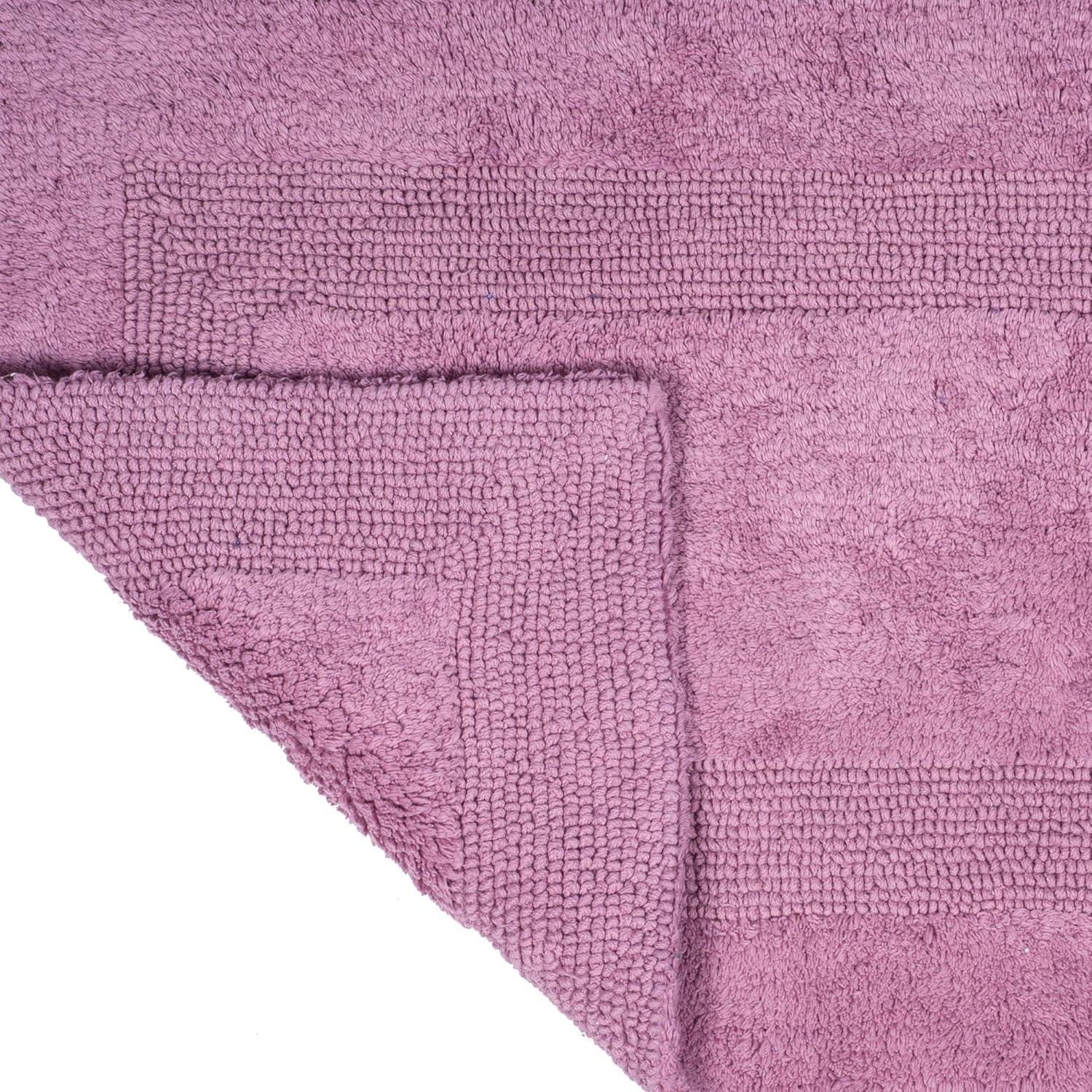 imageLavish Home Reversible Long Bath Mat 60x24Inch Plush Cotton Bathroom Runner Machine Washable Bath Mats for Bathroom Kitchen or Laundry Room BlueRose