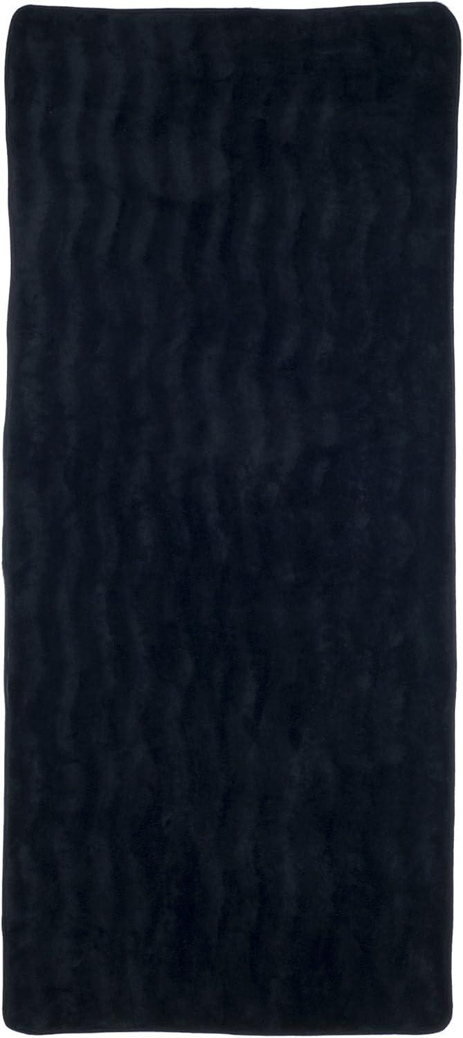 imageMicrofiber Memory Foam Bathmat Oversized Padded Nonslip Accent Rug for Bathroom Kitchen Laundry Room Wave Pattern by Lavish Home ChocolateBlack