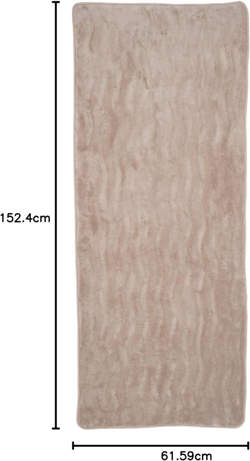 imageMicrofiber Memory Foam Bathmat Oversized Padded Nonslip Accent Rug for Bathroom Kitchen Laundry Room Wave Pattern by Lavish Home ChocolateMocha