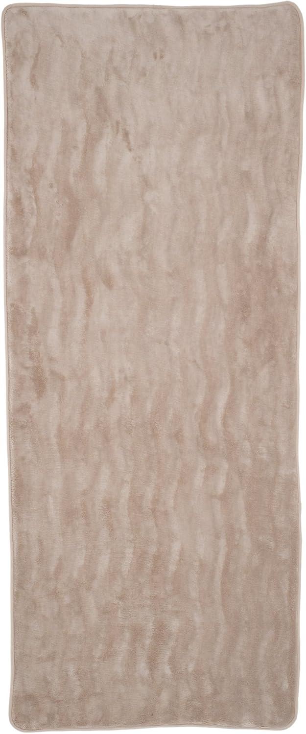 imageMicrofiber Memory Foam Bathmat Oversized Padded Nonslip Accent Rug for Bathroom Kitchen Laundry Room Wave Pattern by Lavish Home ChocolateMocha