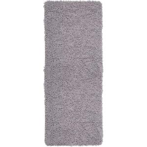 Bath Mat – 58×24-Inch Bathroom Runner with Non-Slip Backing – Absorbent High-Pile Chenille Memory Foam Bathroom Rug by Lavish Home (White)(Grey)