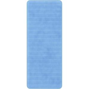 Lavish Home Oversized Bathroom Rug- Memory Foam Bath Mat in Blue Textured Stripes- Extra Long Non-Slip Absorbent Runner for Shower, Tub, or Kitchen