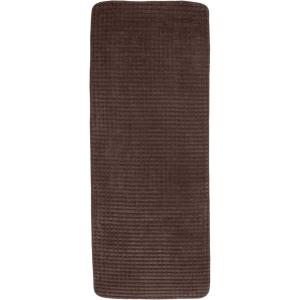 24″x59″ Memory Foam Extra Long Bath Mat by Lavish Home – Woven Jacquard Fleece – Blue(Chocolate)