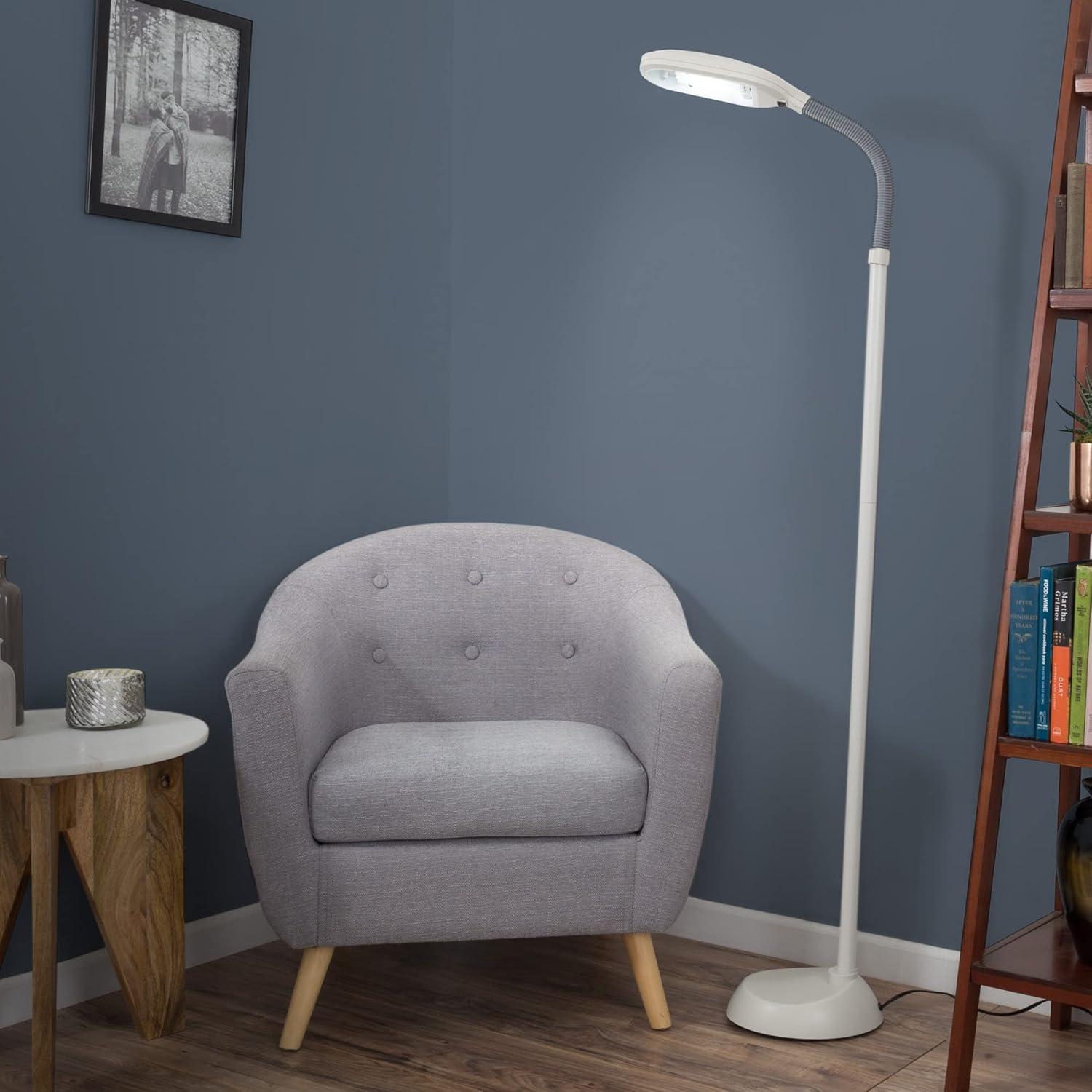 imageLavish Home 720820 Full Spectrum Natural Sunlight Floor Lamp with Bendable NeckReading Craft Studying and Esthetician Light 625 Beige
