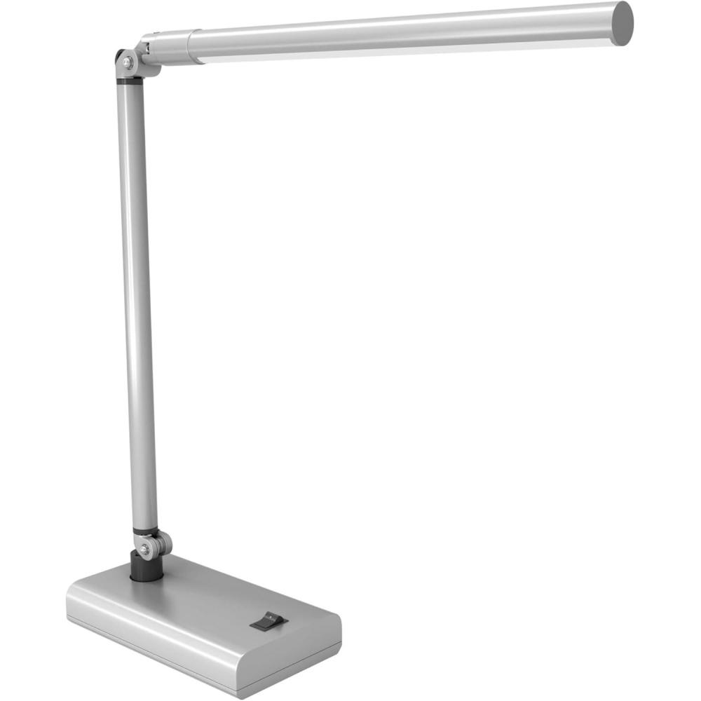 imageLED Desk Lamp  Contemporary Reading Light with 36 LEDs and 2 Rigid Adjustable Arms for Home Office Bedside or Dorm Room  by Lavish Home WhiteSilver