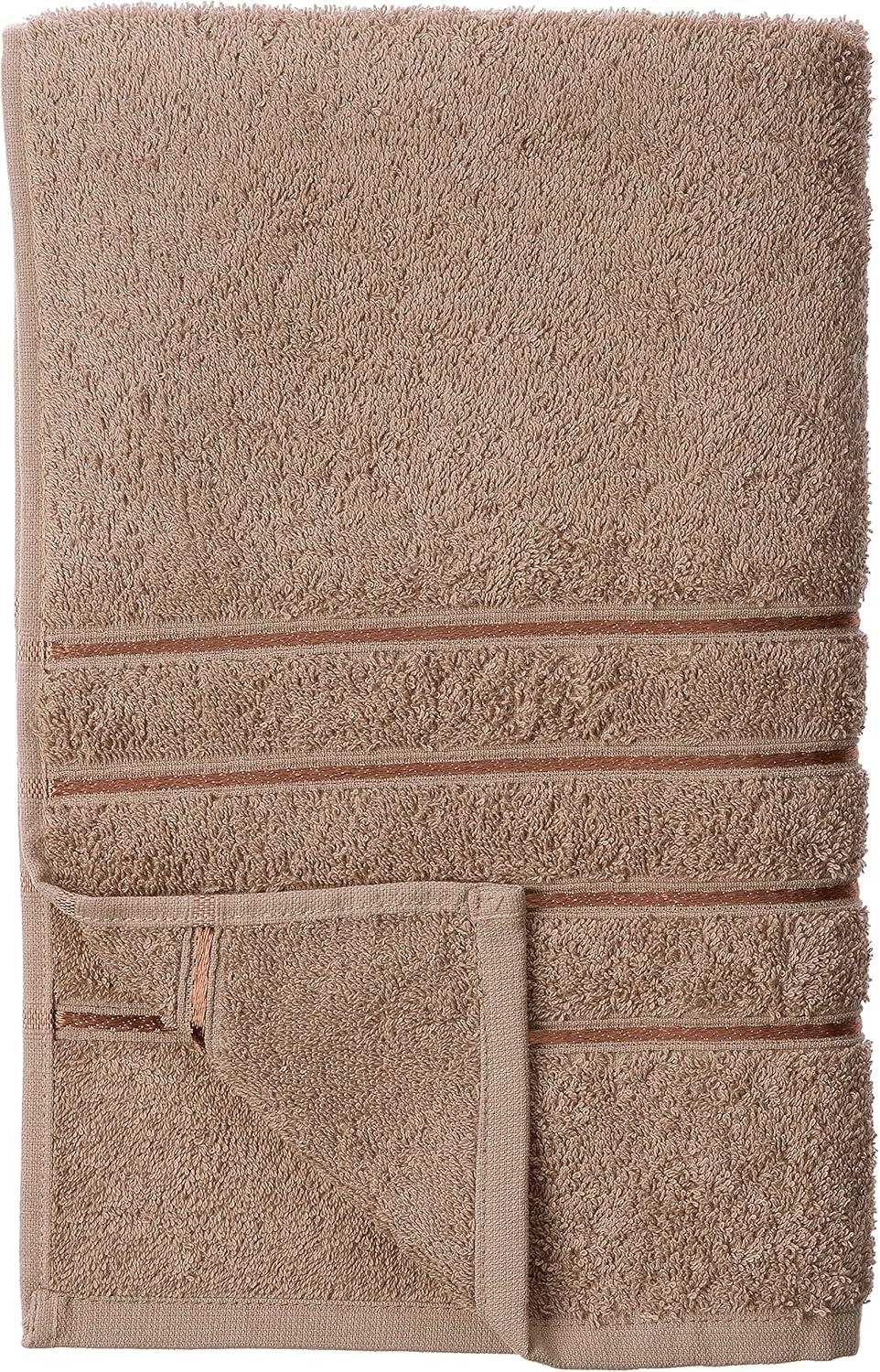 imageLavish Home 8 Piece 100 Cotton Plush Bath Towel Set Taupe 275x5725x025