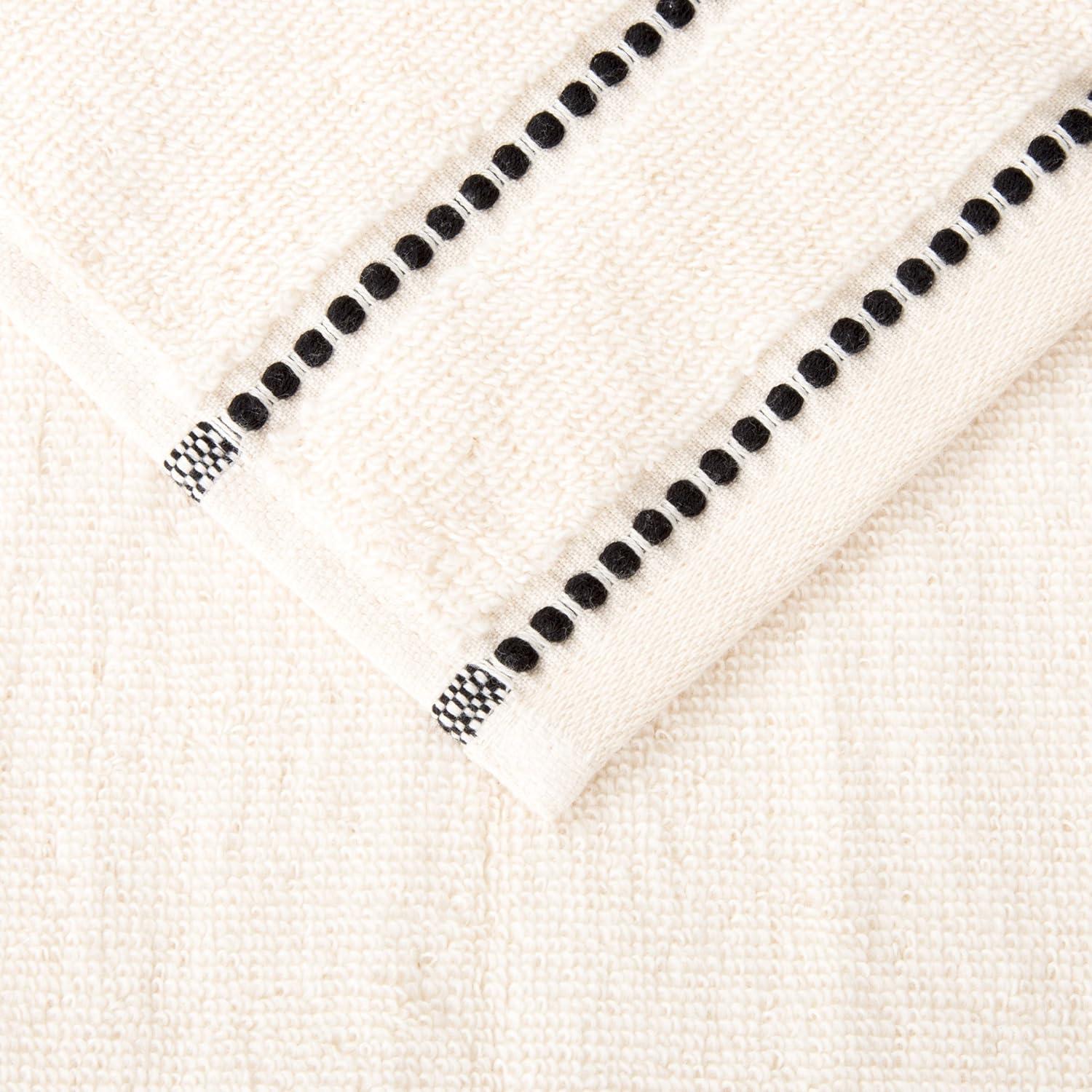 imageLavish Home 6 Piece Bathroom Towels Set 525GSM 100 Cotton Bathroom Essentials 2 Bath Sheets 2 Hand Towels and 2 Wash Cloths for Bath Shower Gym Spa and Dorm Room Beige