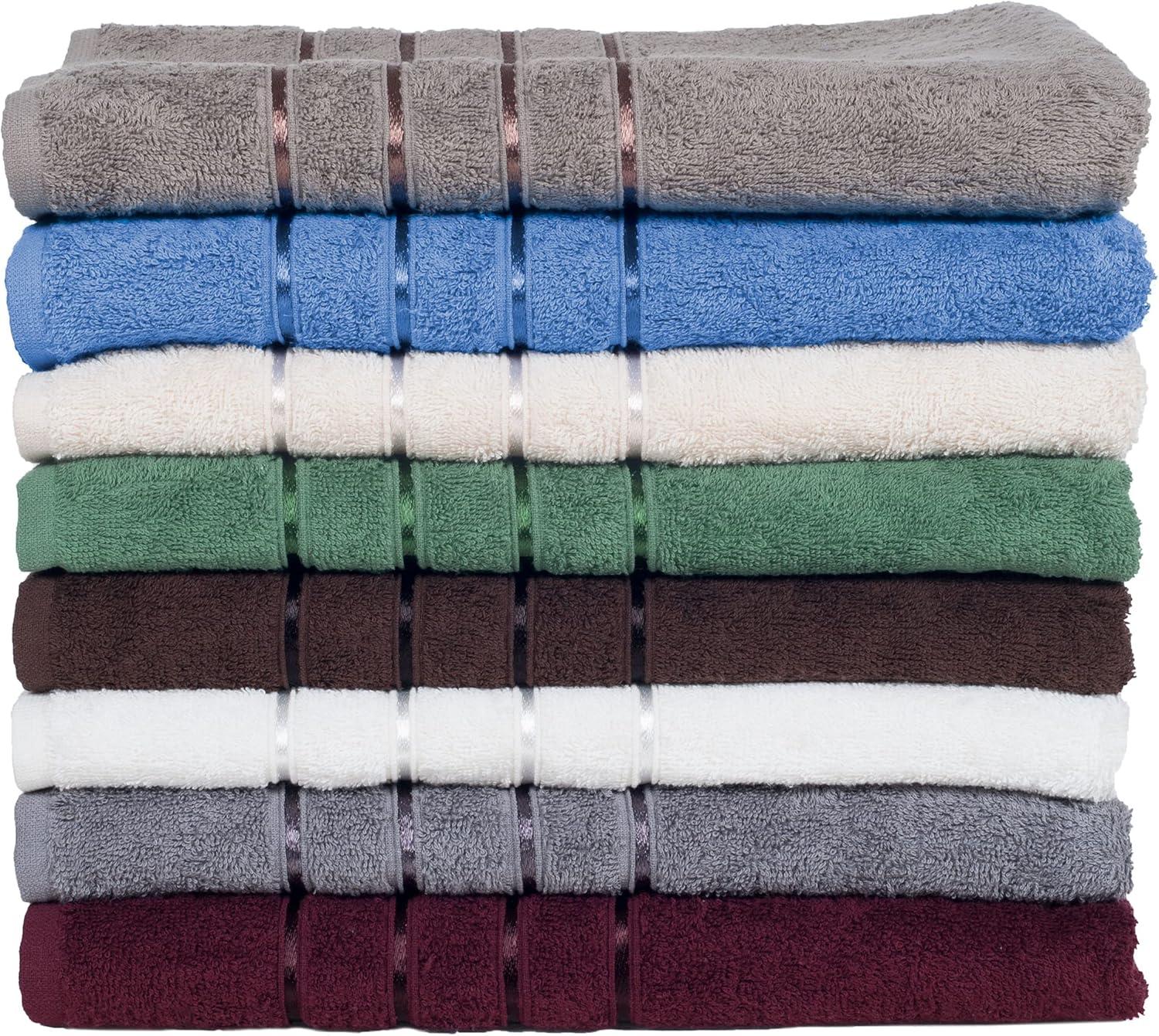 imageLavish Home 8 Piece 100 Cotton Plush Bath Towel Set Green 275x5725x 025