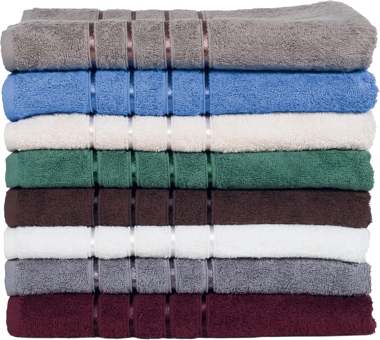 imageLavish Home 8 Piece 100 Cotton Plush Bath Towel Set SilverSilver