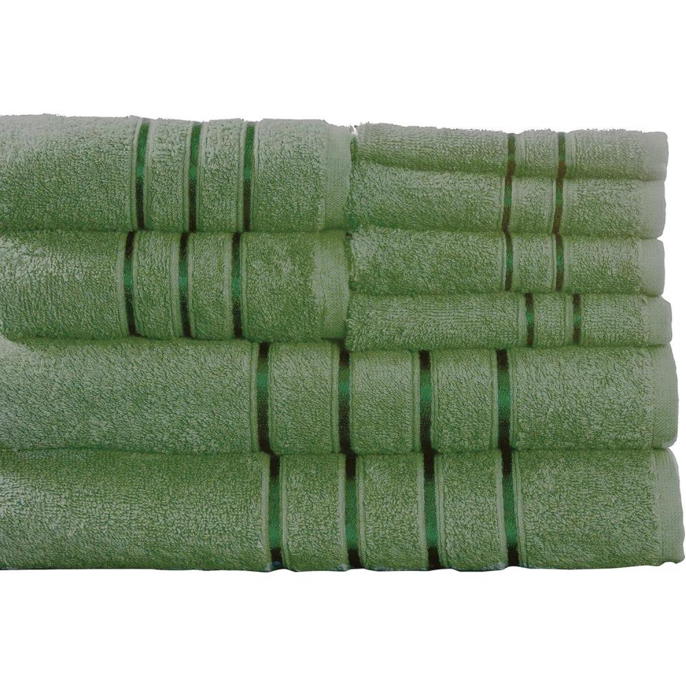 imageLavish Home 8 Piece 100 Cotton Plush Bath Towel Set Green 275x5725x 025