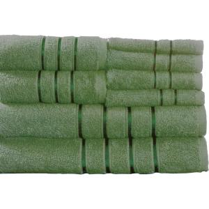 Lavish Home 8 Piece 100% Cotton Plush Bath Towel Set – Green 27.5″x57.25″x 0.25″
