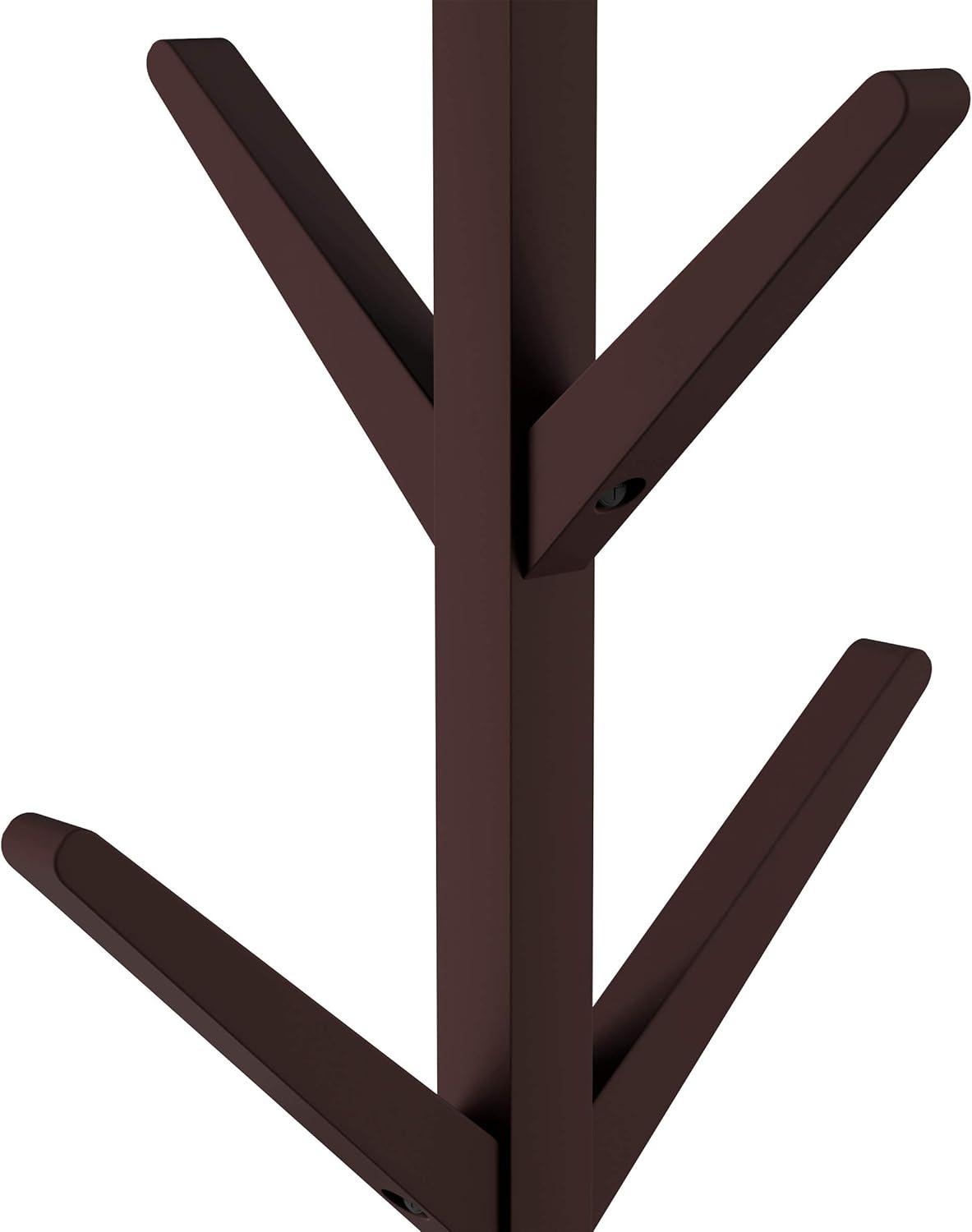 imageLavish Home Freestanding Coat Rack Durable 8Arm Tree Stand for Coats Jackets Scarves Hats and Purses Great for Entryways Espresso Brown