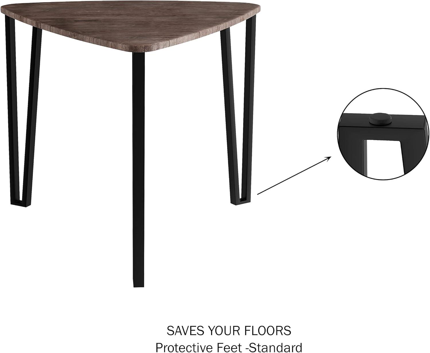 imageLavish Home Nesting Tables Set of 3 Modern WoodgrainLook Coffee Tables for Living Room Contemporary Accent Decor Home Furniture BrownBrown