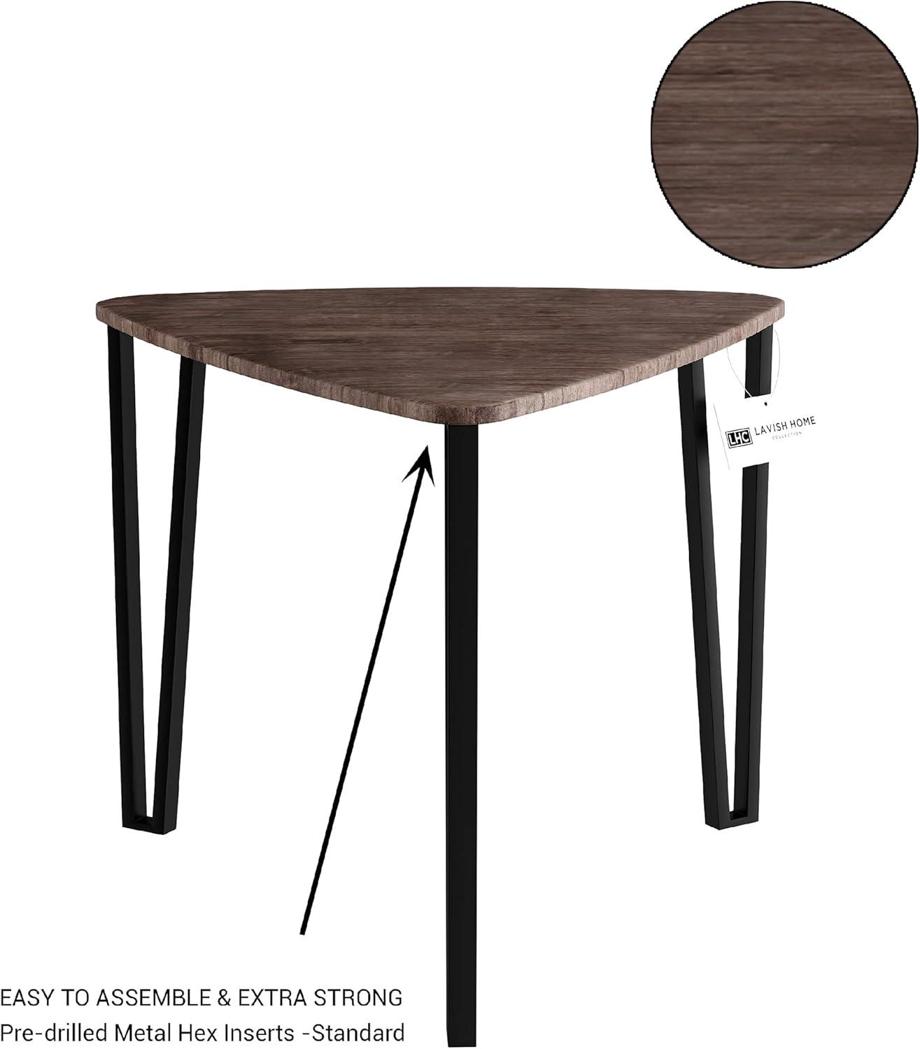 imageLavish Home Nesting Tables Set of 3 Modern WoodgrainLook Coffee Tables for Living Room Contemporary Accent Decor Home Furniture BrownBrown