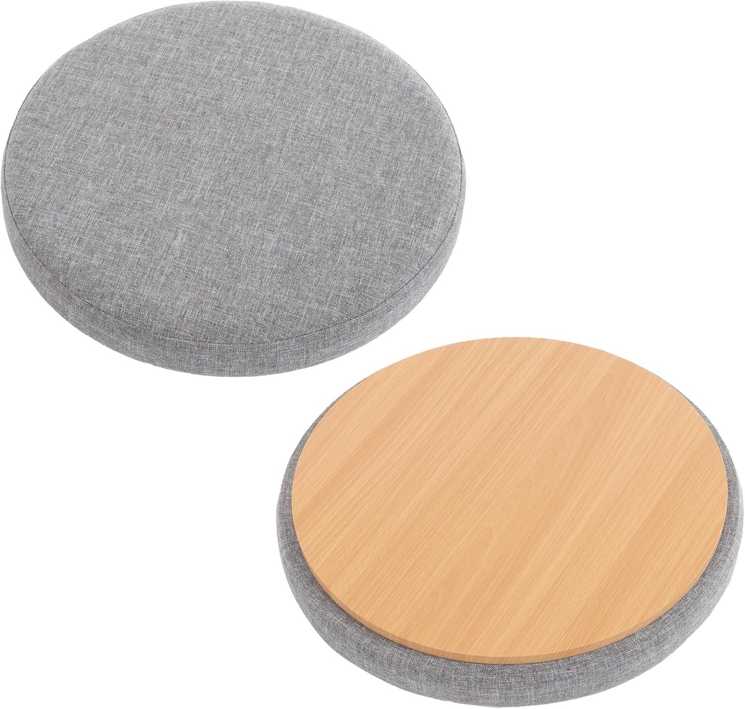 imageStorage Ottoman Footrest Side Table or Storage Organizer with Removable Flip Top Hard Lid for Living Room Dorm or Apartment by Lavish Home Gray