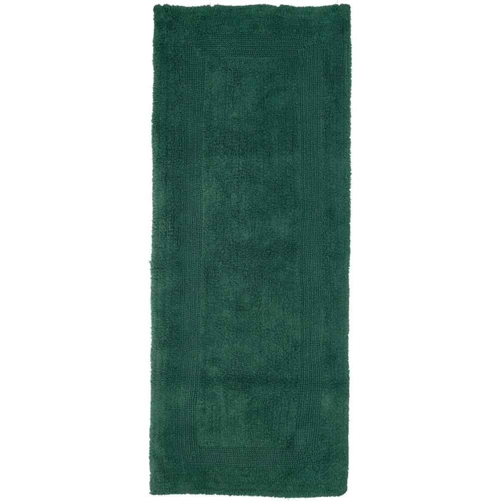 imageLavish Home Reversible Long Bath Mat 60x24Inch Plush Cotton Bathroom Runner Machine Washable Bath Mats for Bathroom Kitchen or Laundry Room Green