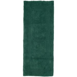 Lavish Home Reversible Long Bath Mat – 60×24-Inch Plush Cotton Bathroom Runner – Machine Washable Bath Mats for Bathroom, Kitchen, or Laundry Room (Green)