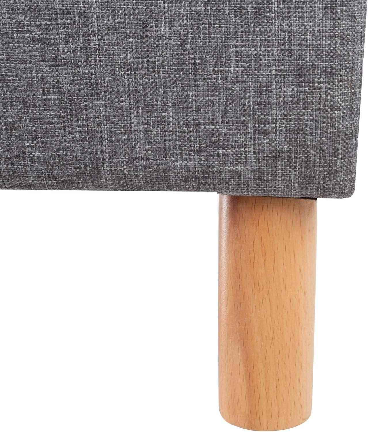 imageLavish Home Storage Ottoman Tweed Polyester Footrest or Bench Organizer with Lift Top for Bedroom Living Room or Entryway GrayGray Printed Tweed