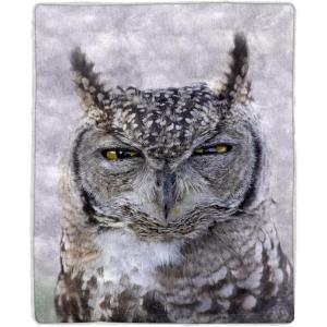 Sherpa Fleece Throw Blanket- Owl Print Pattern, Lightweight Hypoallergenic Bed or Couch Soft Cozy Plush Blanket for Adults and Kids by Lavish Home
