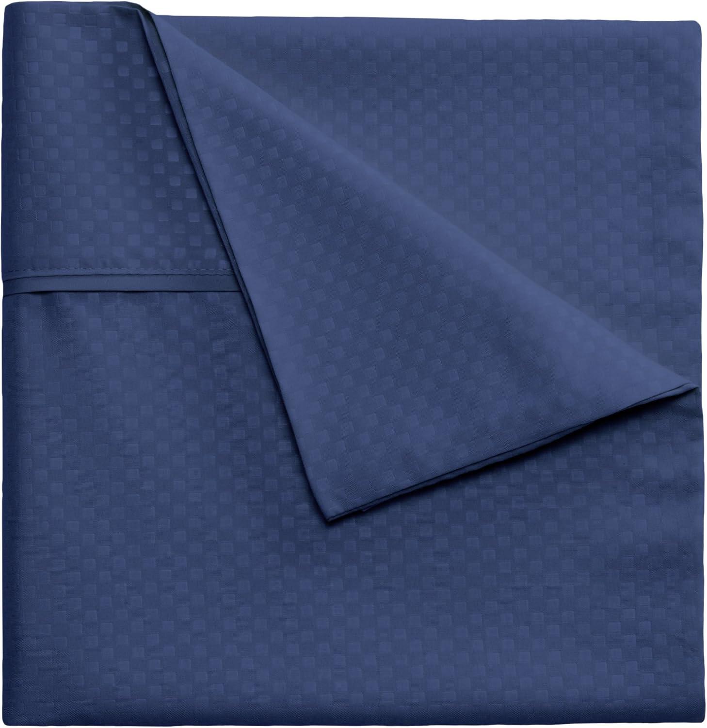 imageBrushed Microfiber Sheets Set 4 Piece Hypoallergenic Bed Linens with Deep Pocket Fitted Sheet and Embossed Design by Lavish Home Taupe KingNavy