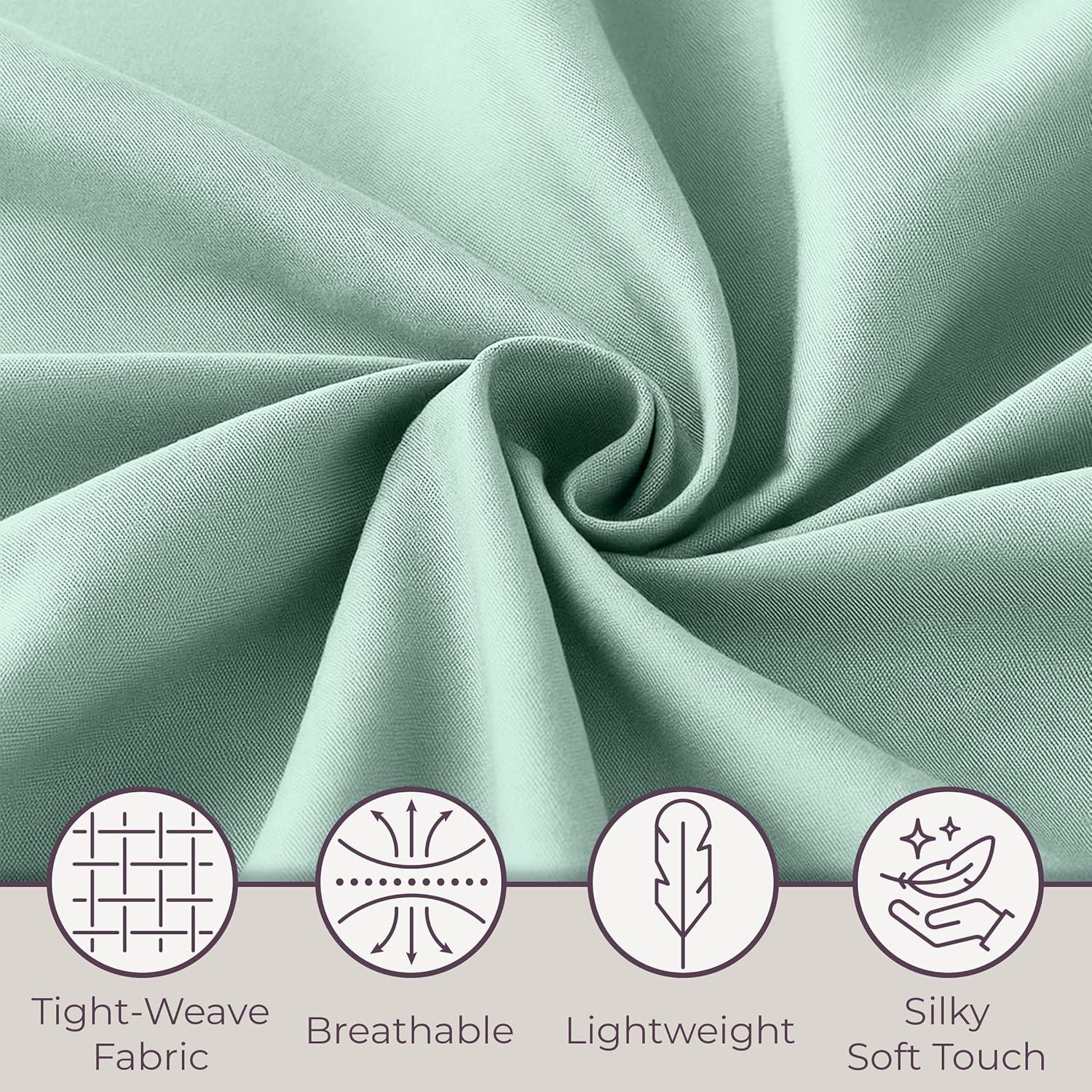 imageLavish Home 4 Piece Bed LinensFitted amp Flat 2 Pillowcases Full Sage Green Brushed Microfiber Sheet SetSage Green