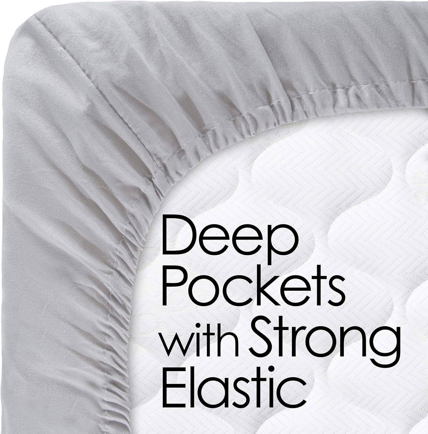 imageLavish Home Brushed Microfiber Sheet Set 4 Piece Bed LinensFitted amp Flat Sheets Plus 2 PillowcasesWrinkle Stain amp Fade Resistant Full White