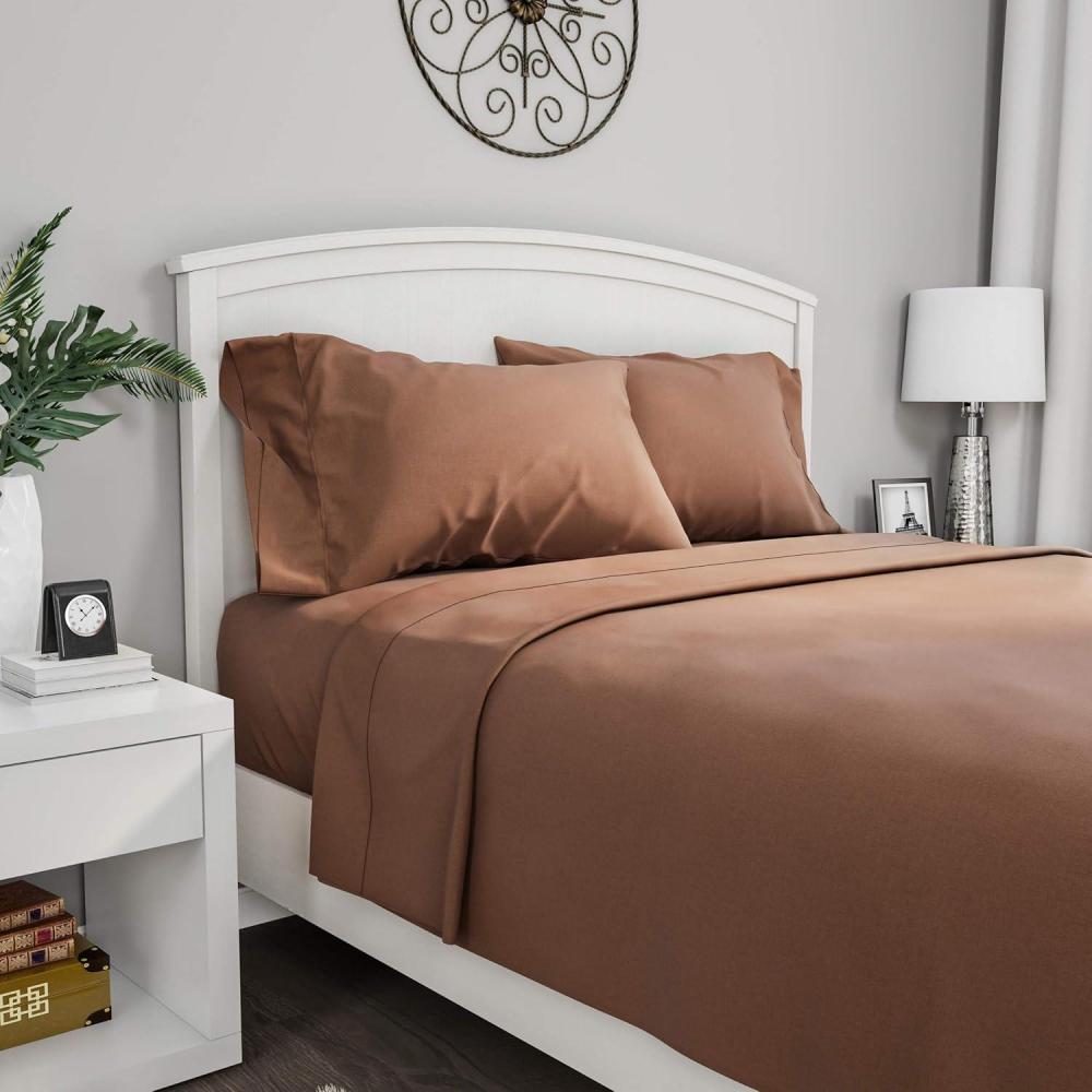 imageLavish Home 1200 4Piece Sheet Set Queen Chocolate