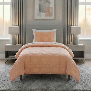 3PC Velvet Queen Quilt Bedding Set – 96×92 Inch Queen Bedspread and Matching Pillow Shams – Medium Weight Bed Set for All Seasons – Ultra Soft Luxury Cotton Velvet Bedding by Lavish Home (Navy)(Pink)