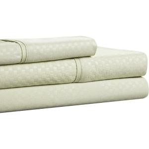 Brushed Microfiber Sheets Set- 4 Piece Hypoallergenic Bed Linens with Deep Pocket Fitted Sheet and Embossed Design by Lavish Home (Taupe, King)(Sage)