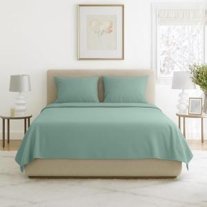 Lavish Home 4 Piece Bed Linens-Fitted & Flat, 2 Pillowcases (Full, Sage Green) Brushed Microfiber Sheet Set(Sage Green)