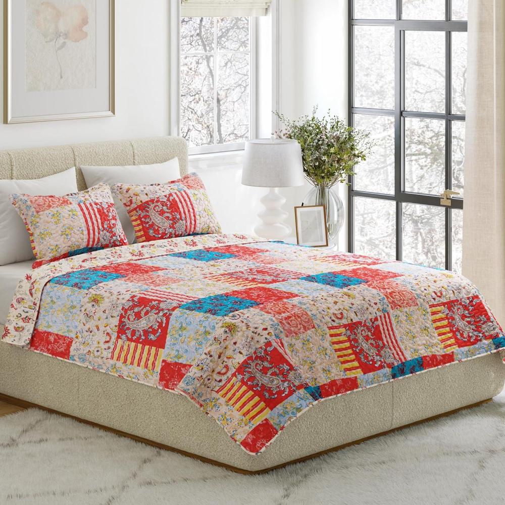 imageBedford Home 3 Piece Mallory Quilt Set KingKing