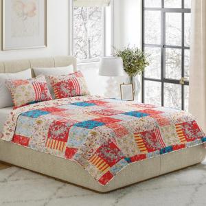 Bedford Home 3 Piece Mallory Quilt Set – King(Full/Queen)