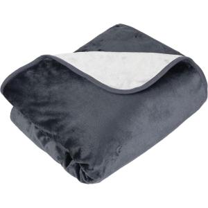 Waterproof Blanket for Bed, Couch, or Car – 60” x 80” Reversible Queen Size Throw Blanket for Reliable Leakproof Furniture Protection – Washable Pet Throws by Lavish Home (Snow Leopard Print)(Gray)