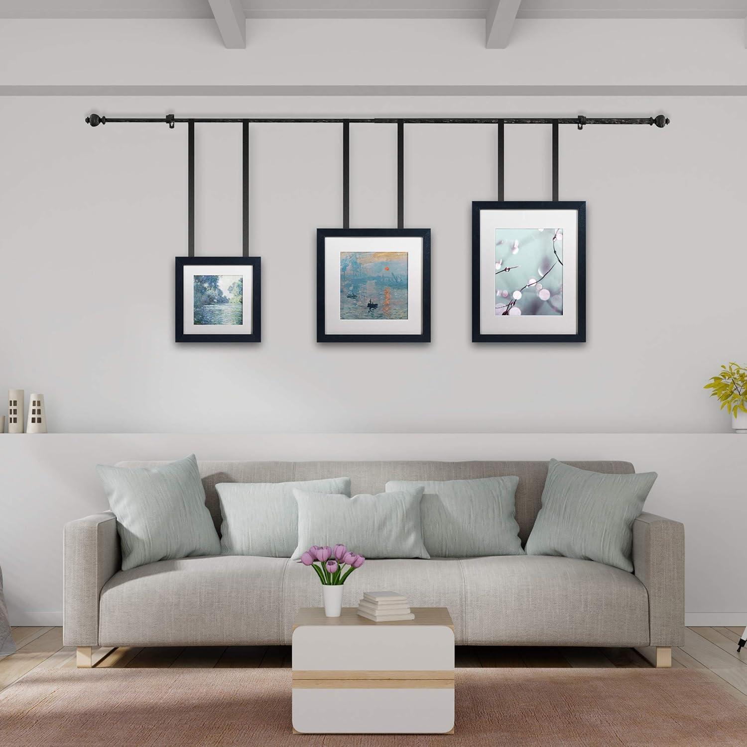 image1Inch Curtain Rod Decorative Modern Urn Finials amp Hardware For Home Decor in Bedroom Living Room amp Kitchen 4884inch by Lavish Home Black