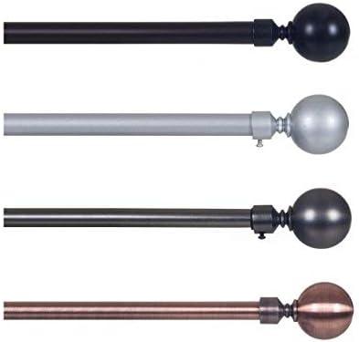 imageLavish Home Curtain Rods and Hardware Decorative Crystal Ball Rods for Home Dcor in Bedroom Living Room and Kitchen Curtains 4886 SilverBronze 48