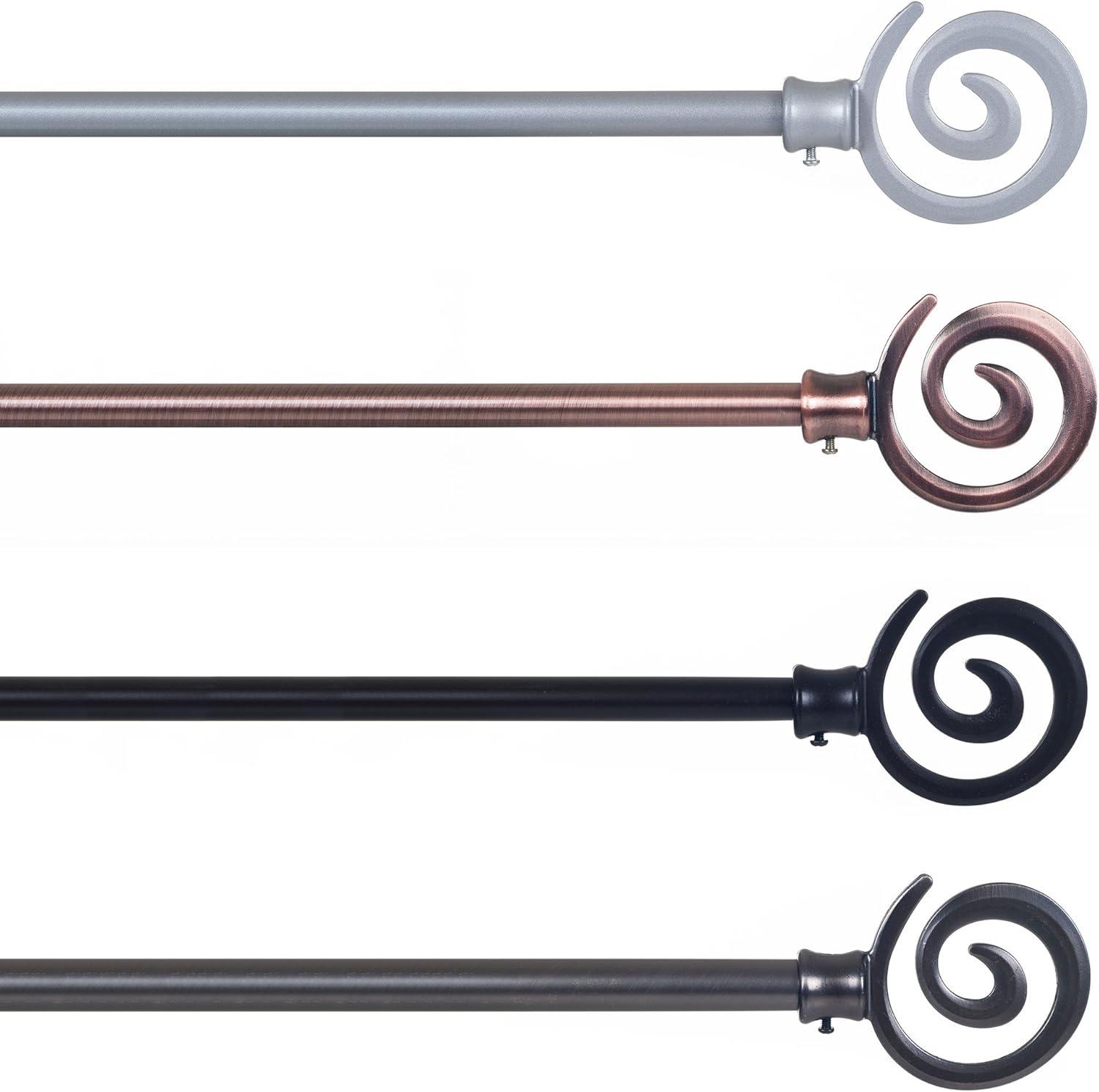 imageLavish Home Curtain Rods and Hardware Decorative Crystal Ball Rods for Home Dcor in Bedroom Living Room and Kitchen Curtains 4886 SilverBronze 62 144