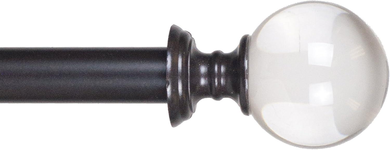 imageLavish Home Curtain Rods and Hardware Decorative Crystal Ball Rods for Home Dcor in Bedroom Living Room and Kitchen Curtains 4886 SilverBronze 62 144