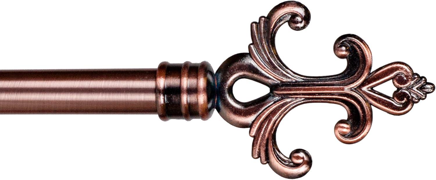 imageLavish Home Curtain Rods and Hardware Decorative Crystal Ball Rods for Home Dcor in Bedroom Living Room and Kitchen Curtains 4886 SilverCopper 48
