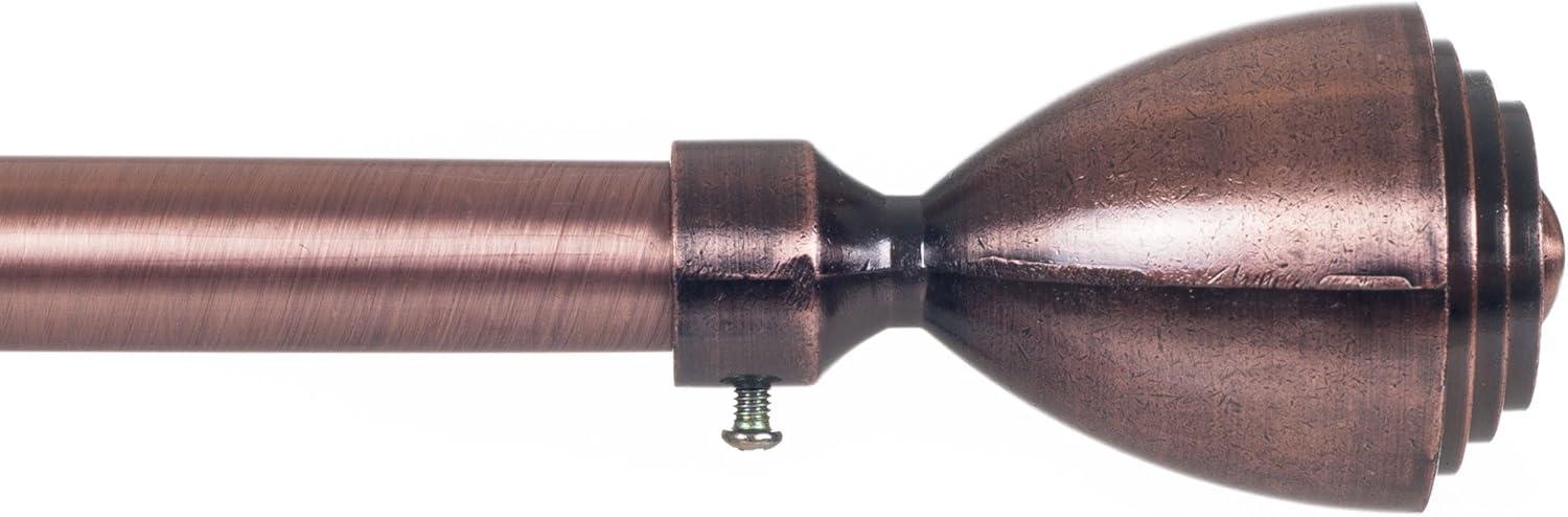 imageLavish Home Curtain Rods and Hardware Decorative Crystal Ball Rods for Home Dcor in Bedroom Living Room and Kitchen Curtains 4886 SilverCopper 62 144