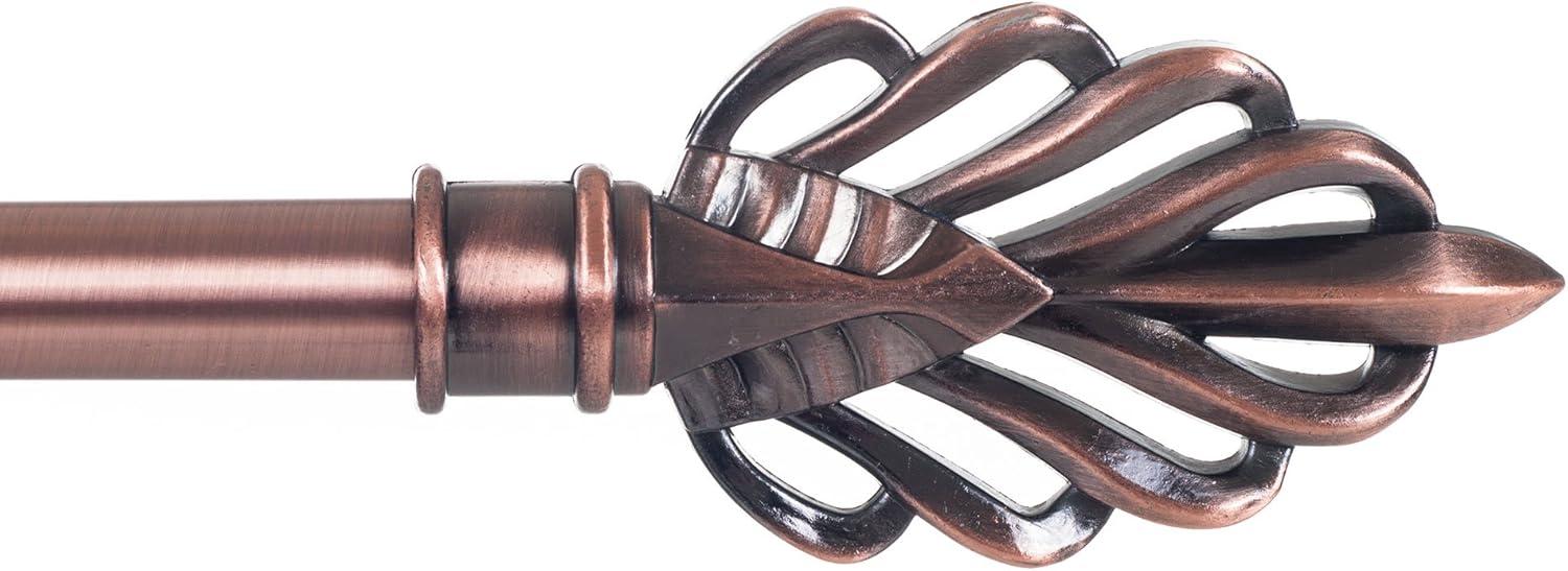 imageLavish Home Curtain Rods and Hardware Decorative Crystal Ball Rods for Home Dcor in Bedroom Living Room and Kitchen Curtains 4886 SilverCopper 62 144