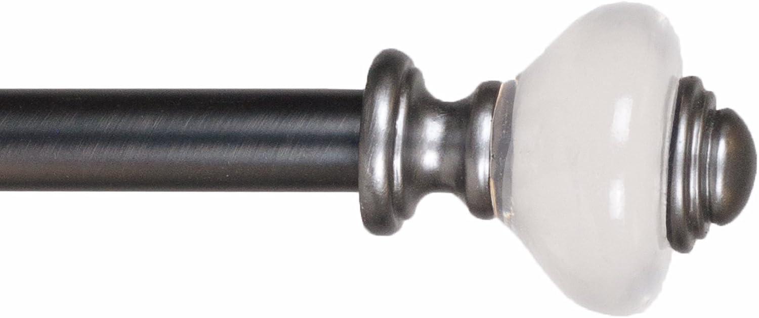 imageLavish Home Curtain Rods and Hardware Decorative Crystal Ball Rods for Home Dcor in Bedroom Living Room and Kitchen Curtains 4886 SilverPewter 62 144
