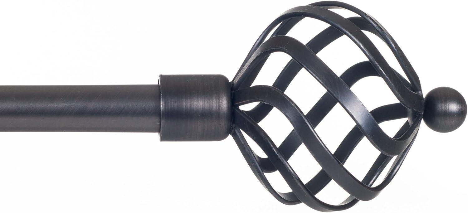 imageLavish Home Curtain Rods and Hardware Decorative Crystal Ball Rods for Home Dcor in Bedroom Living Room and Kitchen Curtains 4886 SilverPewter 62 144