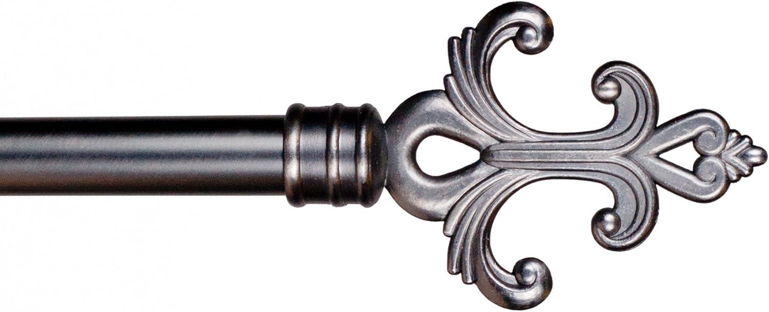 imageLavish Home Curtain Rods and Hardware Decorative Crystal Ball Rods for Home Dcor in Bedroom Living Room and Kitchen Curtains 4886 SilverPewter 62 144
