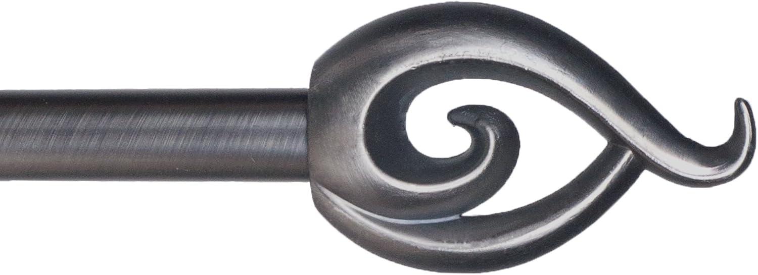 imageLavish Home Curtain Rods and Hardware Decorative Crystal Ball Rods for Home Dcor in Bedroom Living Room and Kitchen Curtains 4886 SilverPewter 62 144