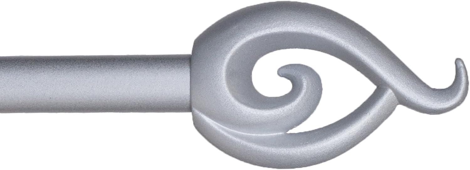 imageLavish Home Curtain Rods and Hardware Decorative Crystal Ball Rods for Home Dcor in Bedroom Living Room and Kitchen Curtains 4886 SilverSilver 62 144
