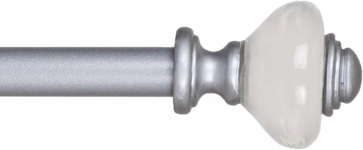 imageLavish Home Curtain Rods and Hardware Decorative Crystal Ball Rods for Home Dcor in Bedroom Living Room and Kitchen Curtains 4886 SilverSilver 62 144