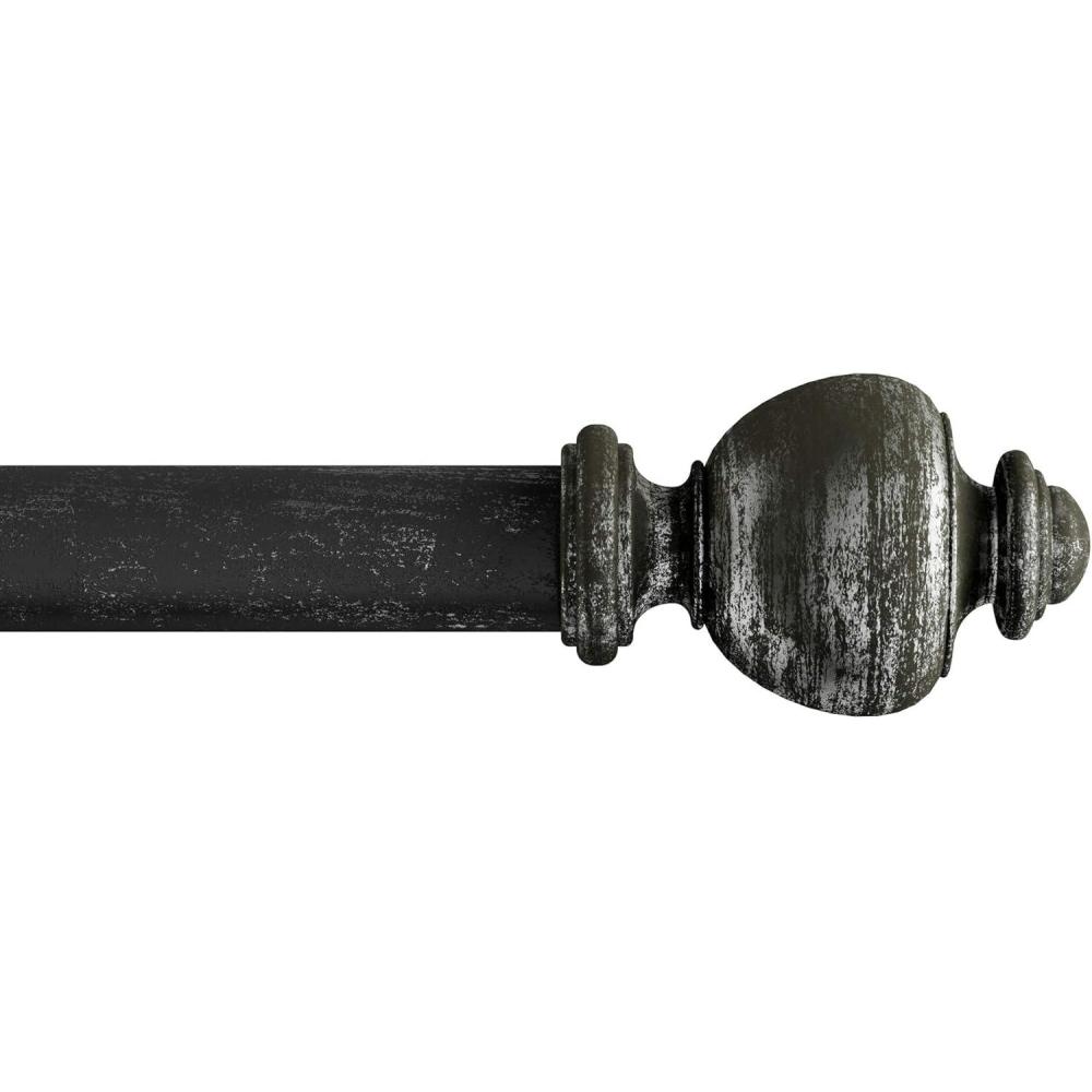 imageLavish Home Black 1Inch Curtain Rod 63HG3009