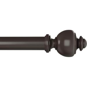 1-Inch Curtain Rod – Decorative Modern Turned Finials and Hardware for Home Decor – Adjustable to Fit 66 to 120-Inch Windows by Lavish Home (Bronze)