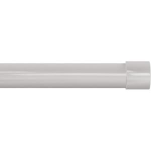 Lavish Home 1-Inch Curtain Rod- Decorative End Cap Style Finials & Hardware- For Home Decor in Bedroom, Living Room & Kitchen, 66-120-Inch (Silver)
